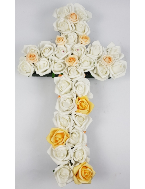 Decoratiune cruce- flori artificiale F99